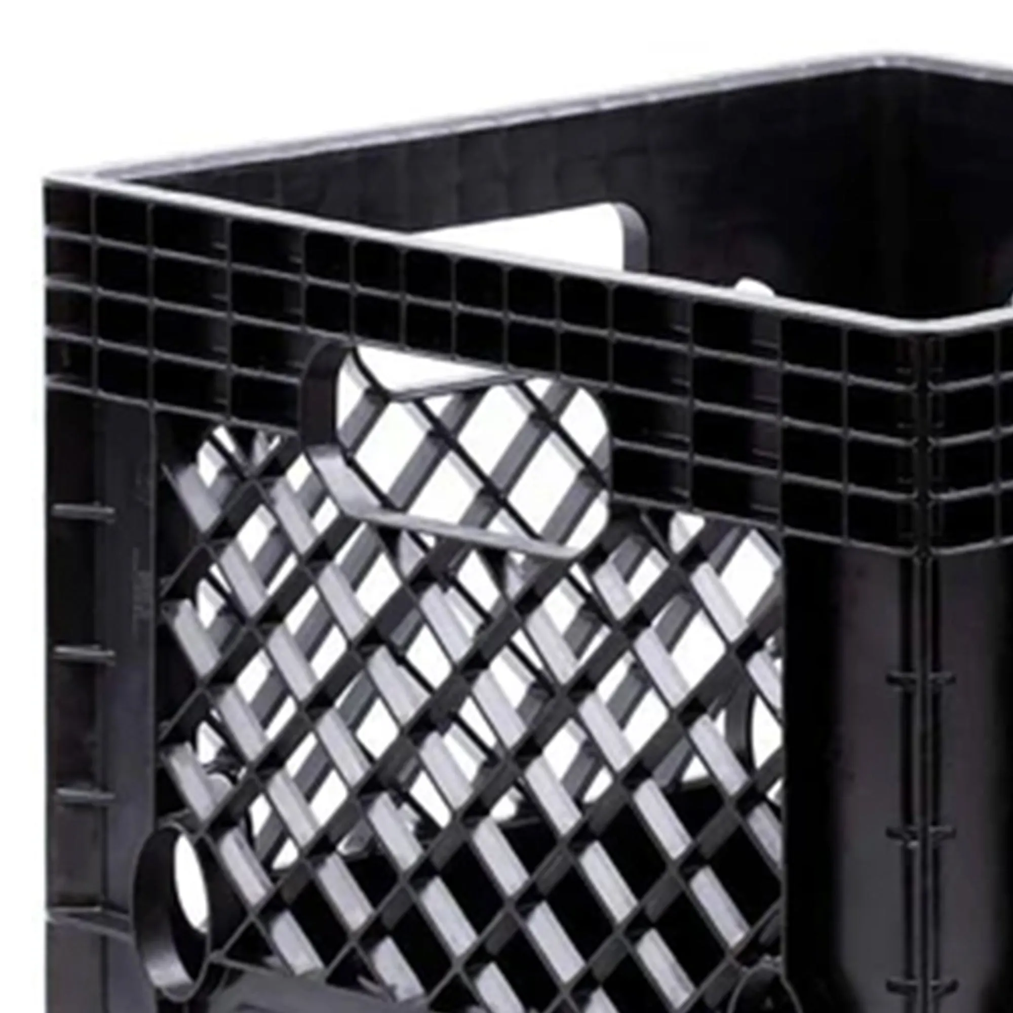 18 Quart Storage Stackable Storage Crate with Handles, Black (2 Pack) (Used)