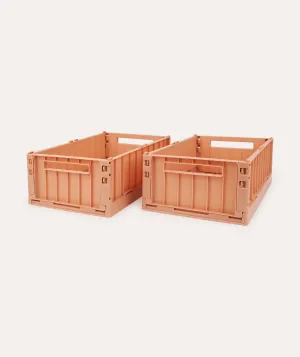 2 Pack Weston Storage Medium Crate - Tuscany Rose