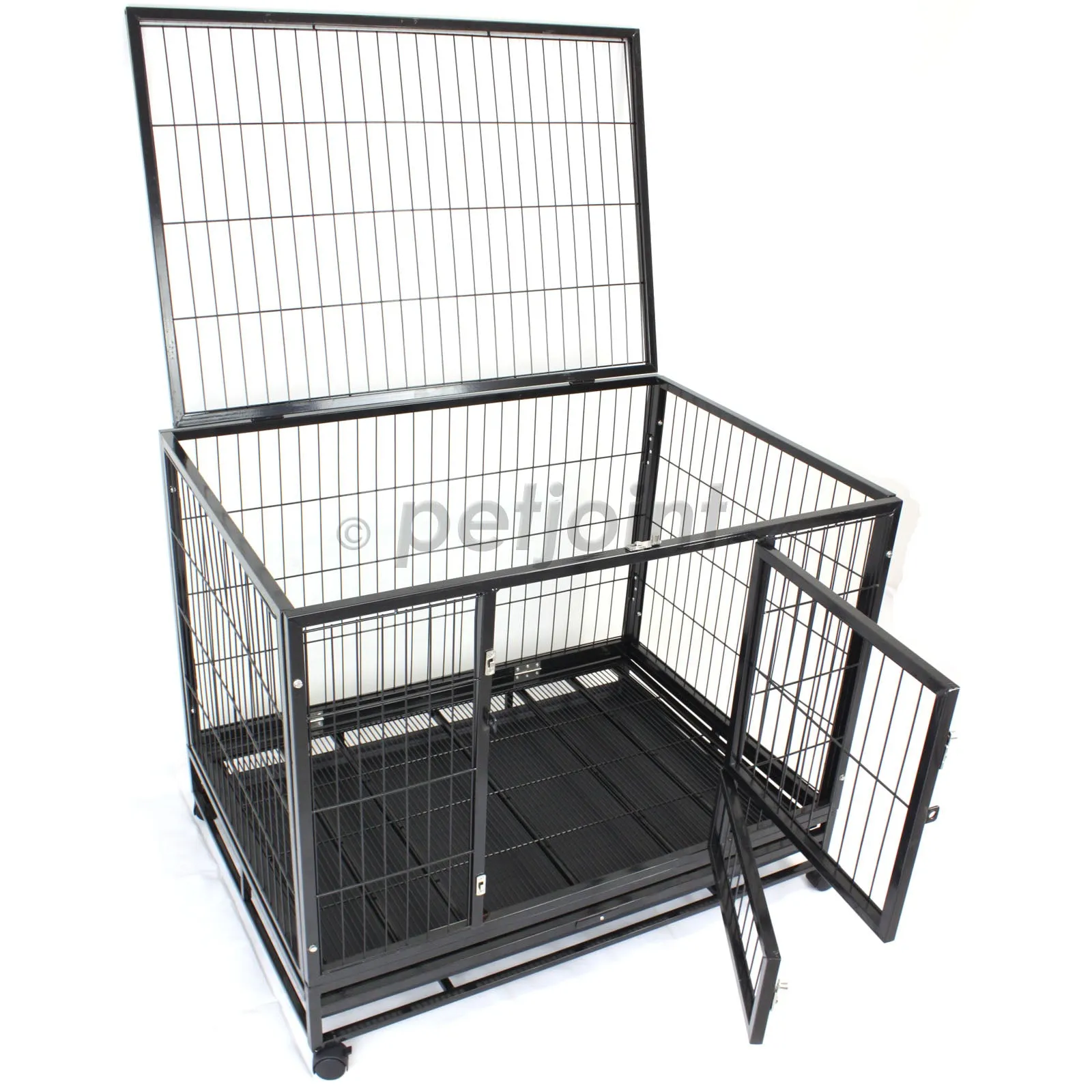 36" Large Heavy Duty Metal Pet Cage Crate Kennel House Dog Cat Kitten