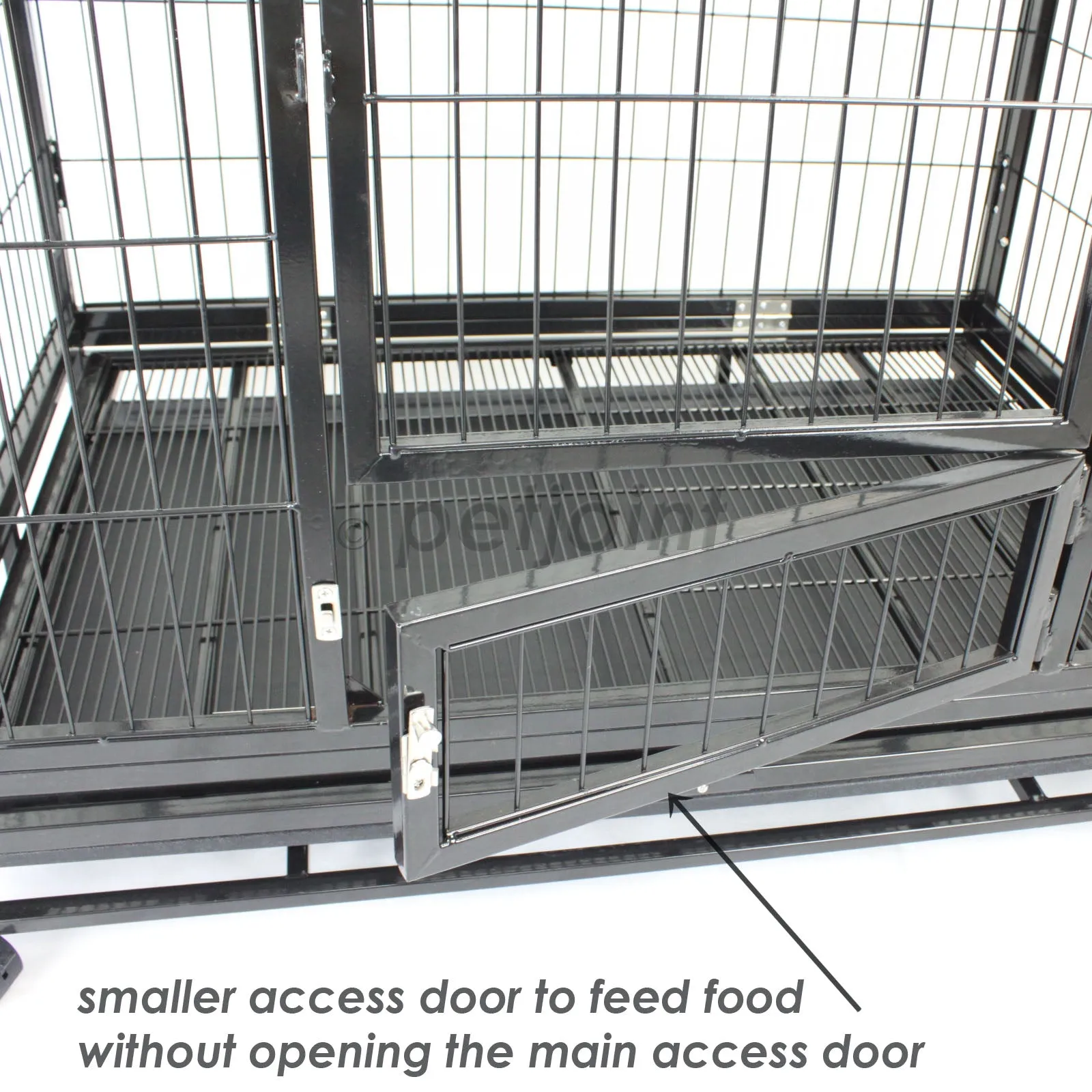 36" Large Heavy Duty Metal Pet Cage Crate Kennel House Dog Cat Kitten