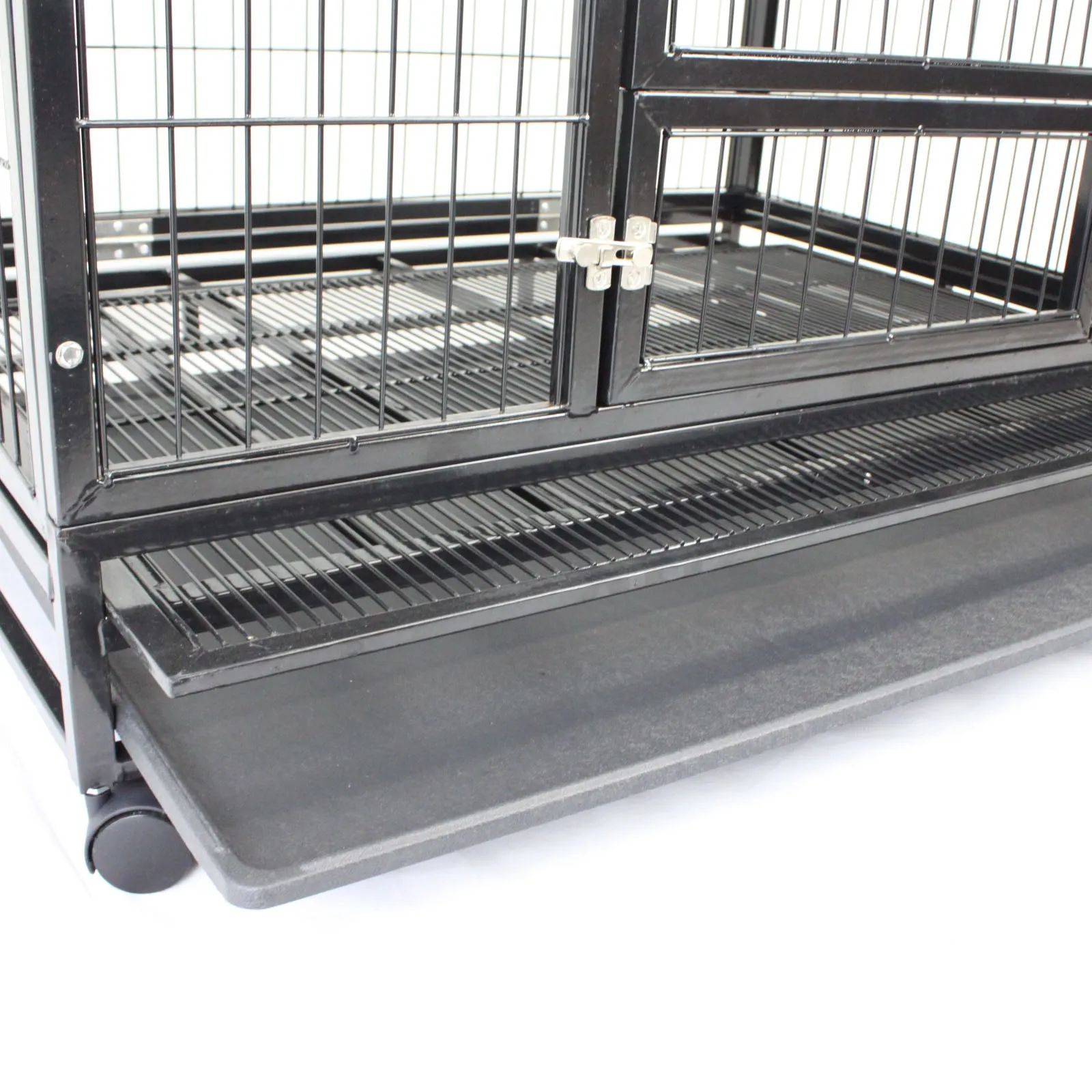 48" XXL Heavy-Duty Metal Pet Cage Crate Kennel House Dog Cat Hamster