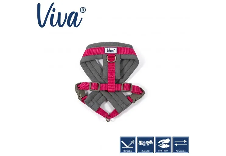 Ancol - Viva Nylon Padded Harness - Black - Large (52-71cm)