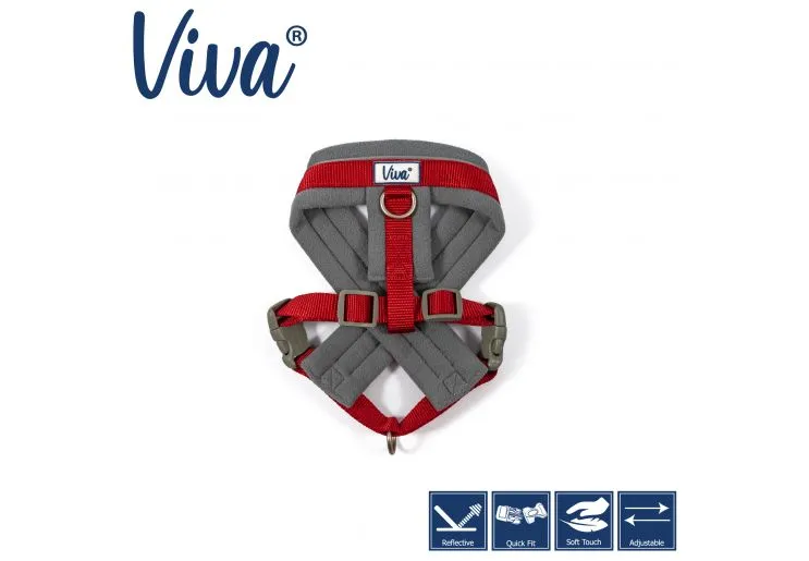 Ancol - Viva Nylon Padded Harness - Black - Large (52-71cm)