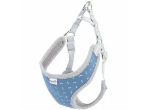 Blue harness with reflective bone-shaped trimming - Size S