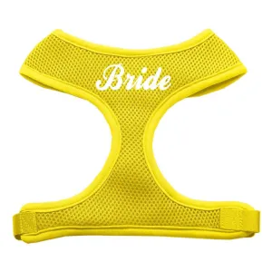 Bride Screen Print Soft Mesh Harness Yellow Extra Large