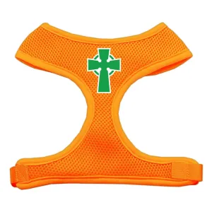 Celtic Cross Screen Print Soft Mesh Harness Orange Extra Large