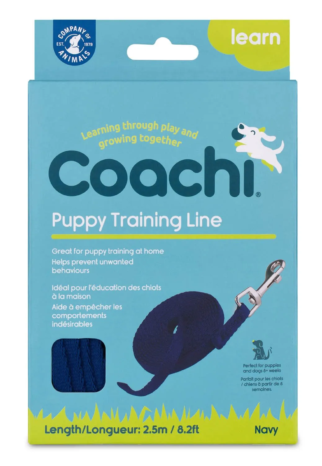 Coachi Puppy Training Line, Navy, 2.5m