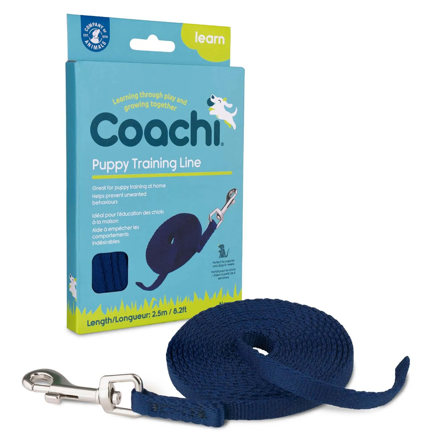 Coachi Puppy Training Line, Navy, 2.5m