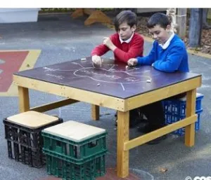 Cosy KS1 Crate Chalk Table With Crate Seats (Direct Shipping Item)