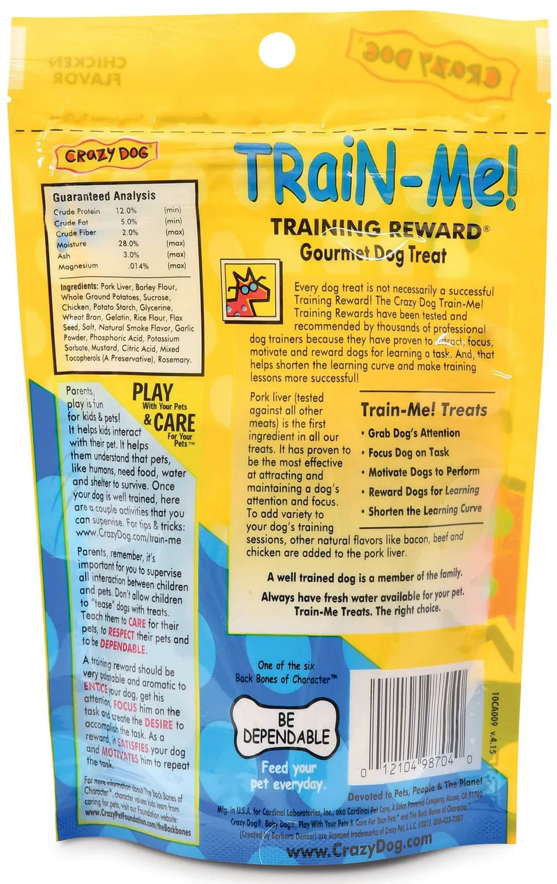 Crazy Dog Train-Me! Training Reward Treats, 4 oz