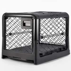 Diggs Revol Collapsible Dog Crate - Charcoal