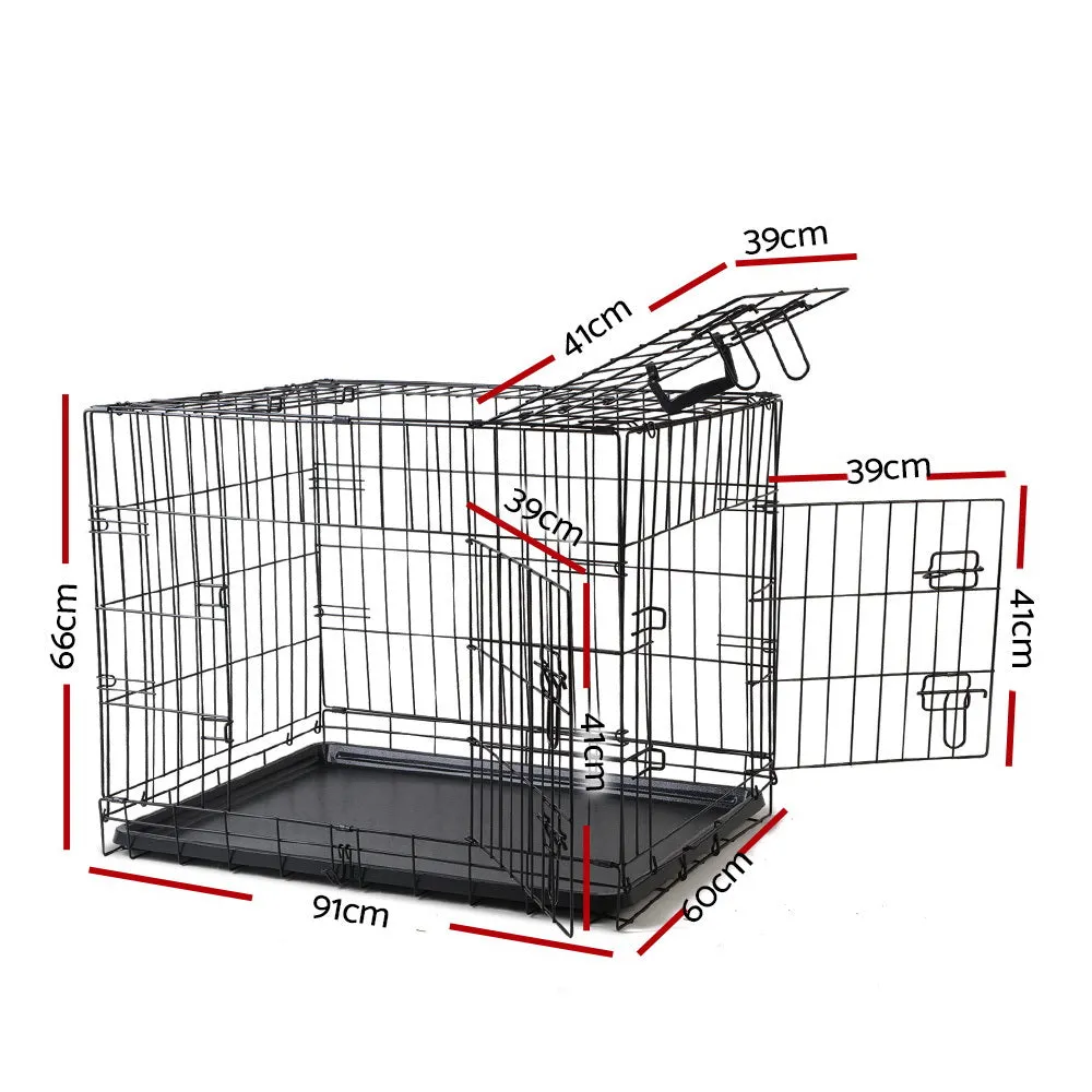 Dog Cage 36inch Pet Cage - Black