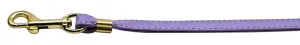 Flat Plain Leashes Purple Gold Hardware