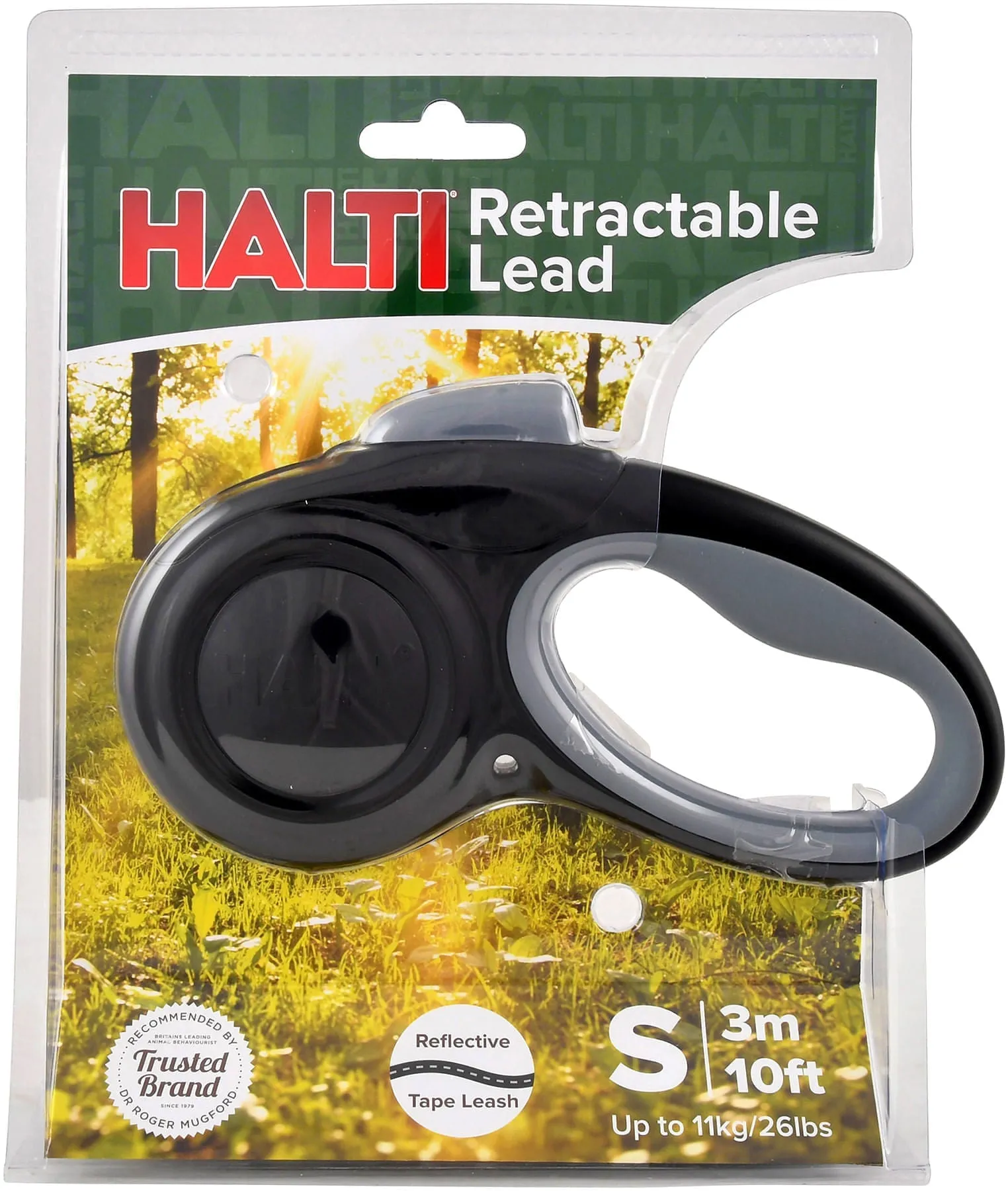 Halti Black & Gray Retractable Lead