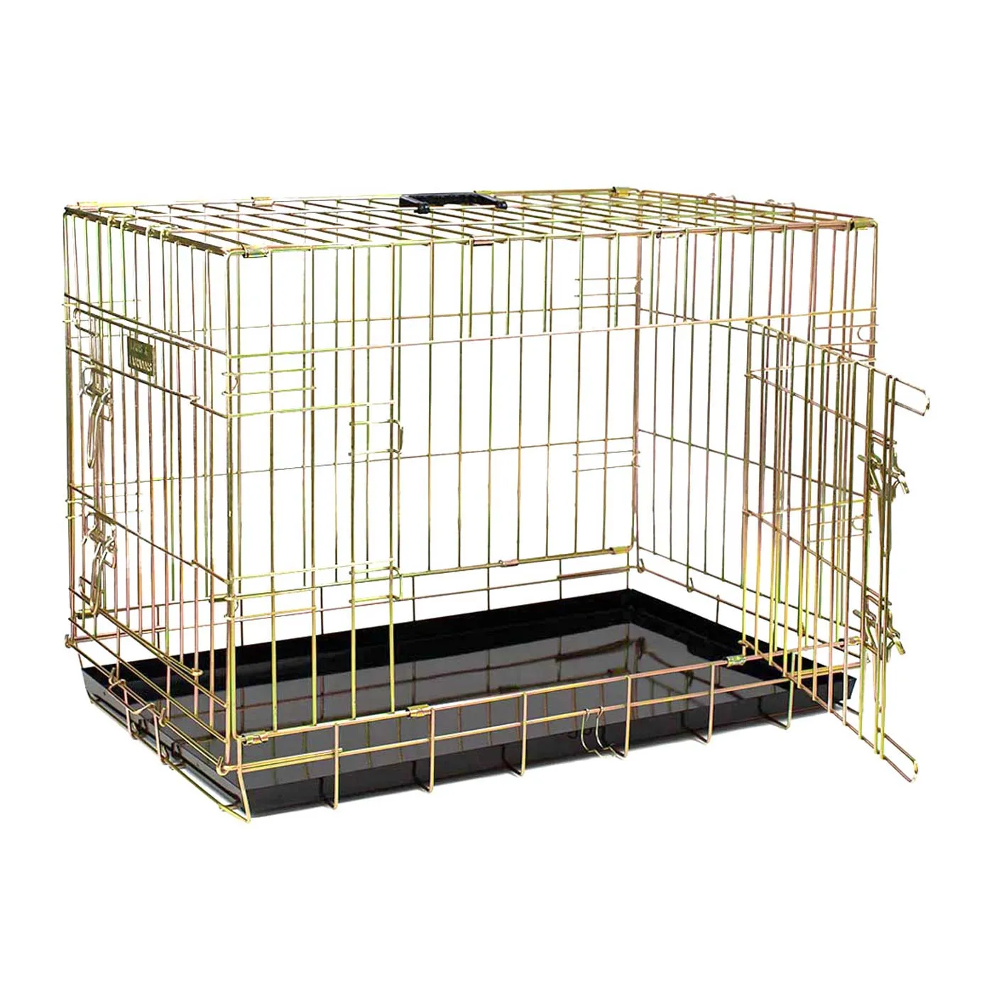 Heavy Duty Deluxe Dog Crate in Iridescent Gold by Lords & Labradors