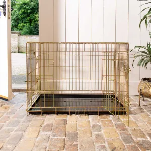 Heavy Duty Deluxe Dog Crate in Iridescent Gold by Lords & Labradors