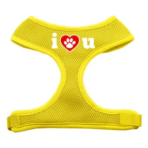 I Love U Soft Mesh Harnesses Yellow Small