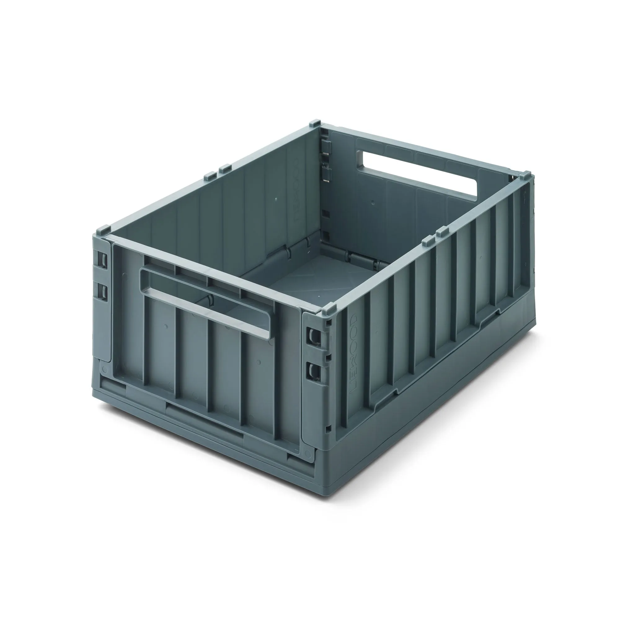 Liewood 'Weston' Set of 2 Storage Crates with Lid: Medium - Whale Blue