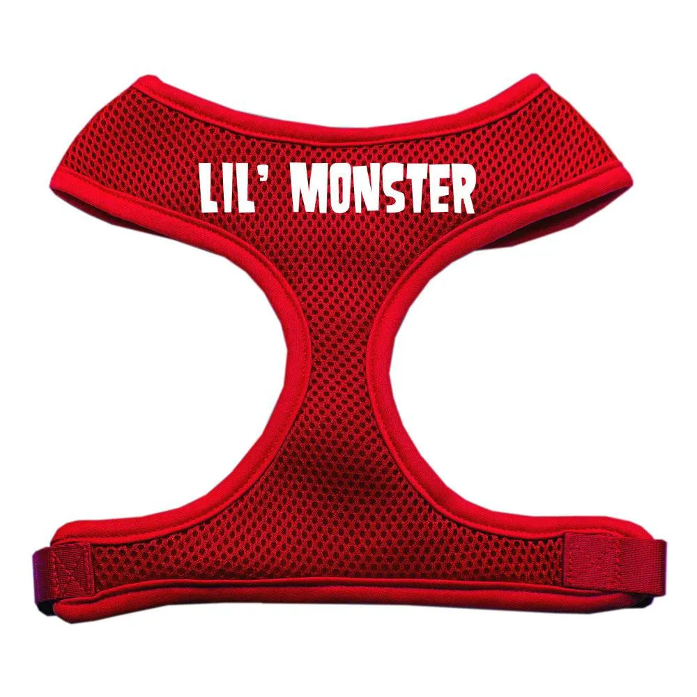 Lil' Monster Design Soft Mesh Harnesses Red Small