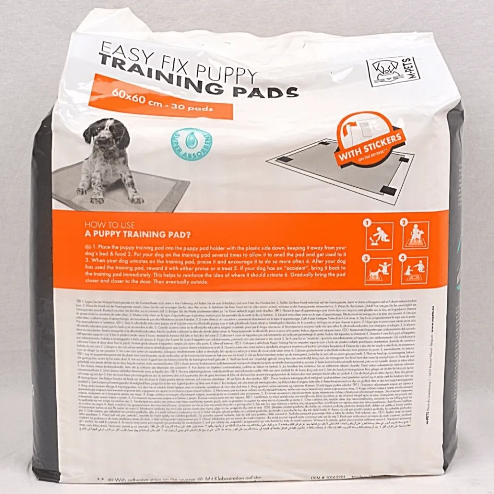 M Pets Easy Fix Puppy Training Pads With Stickers for Dogs (45x60cm)