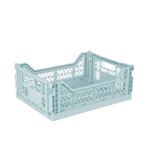 Medium Folding Crate- Arctic Blue