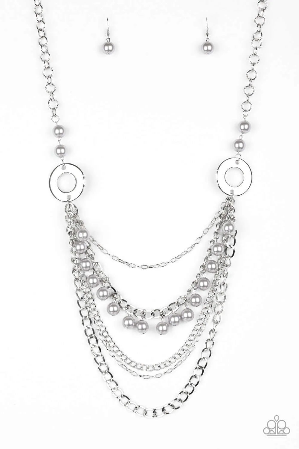 Paparazzi Accessories  - Belles And Whistles #N159 Box 2 - Silver Necklace