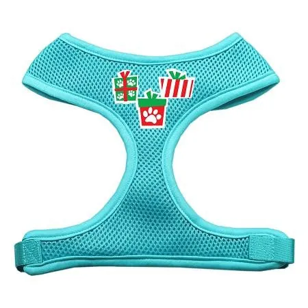 Presents Screen Print Soft Mesh Harness  Aqua Extra Large