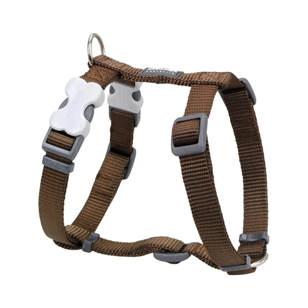 Red Dingo Dog Plain Harness Brown M 20mm