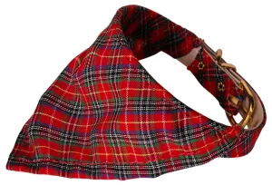 Red Plaid Bandana Collars Red 24