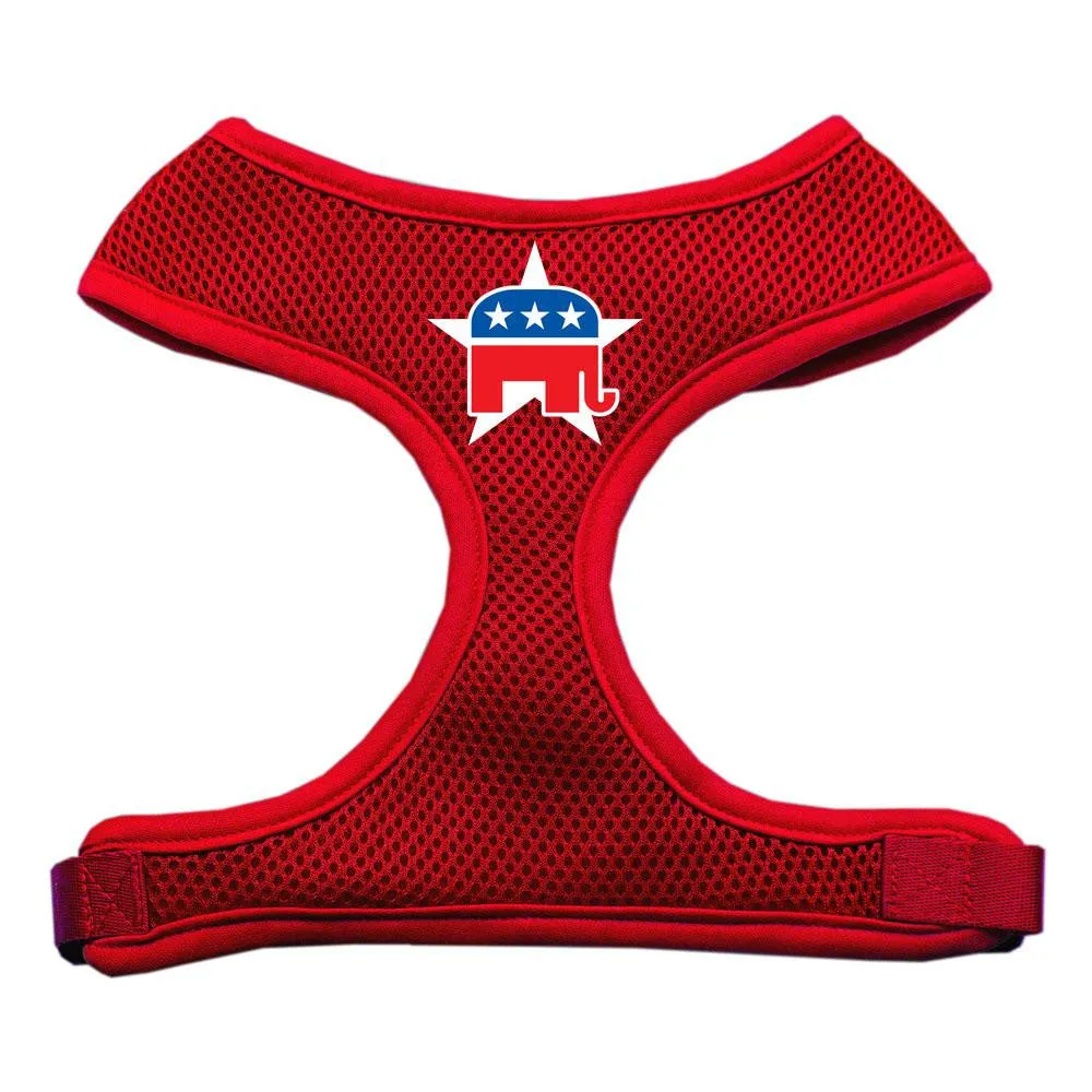 Republican Screen Print Soft Mesh Harness Red Large