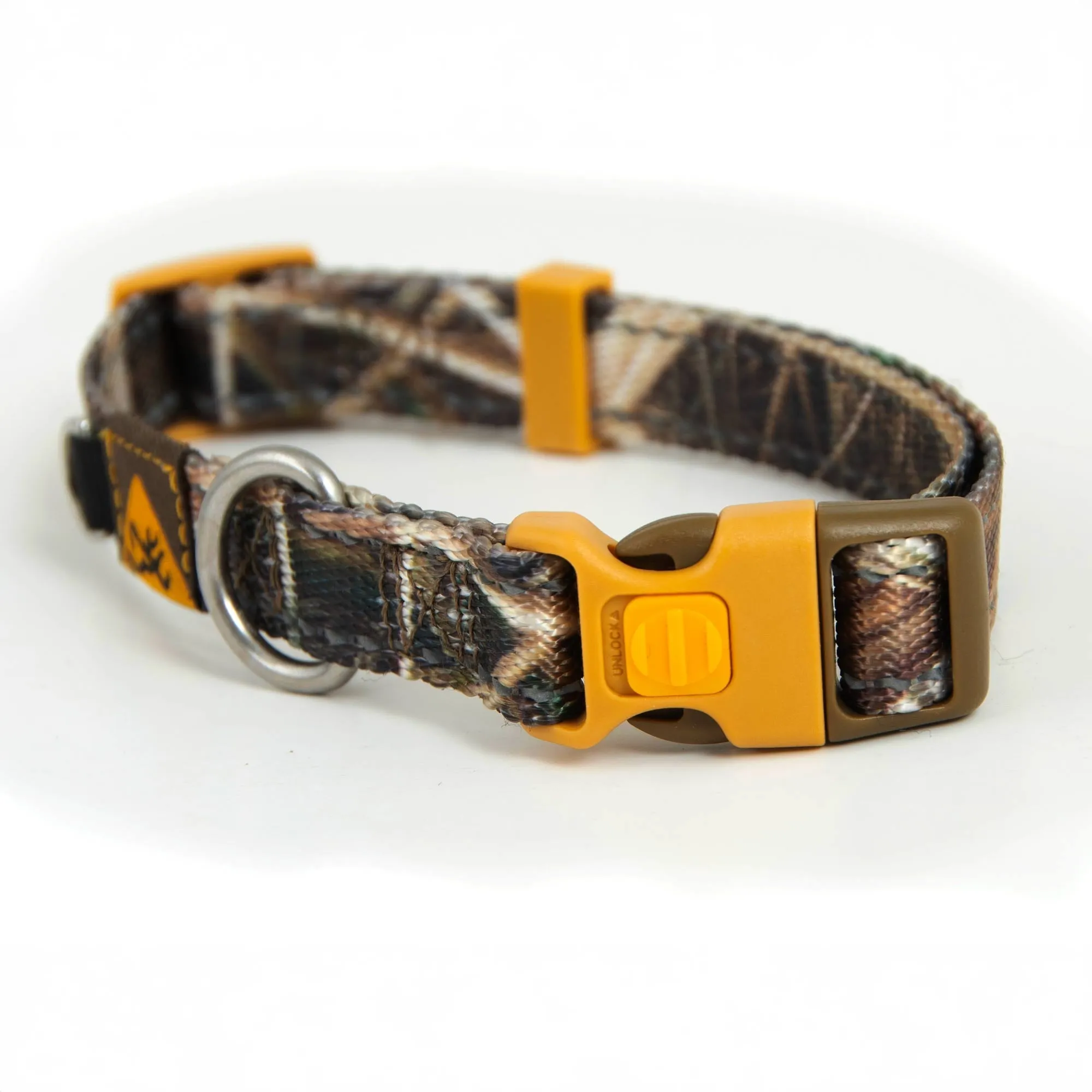 Small Brown Collar, Webbing, 5/8" x 10-16"L